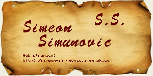Simeon Simunović vizit kartica